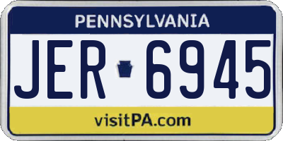 PA license plate JER6945