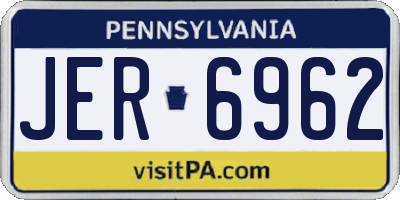 PA license plate JER6962