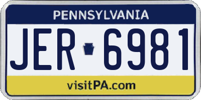 PA license plate JER6981