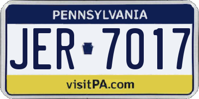PA license plate JER7017