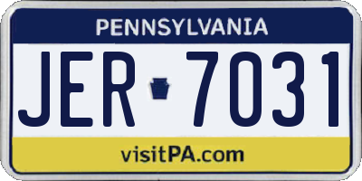 PA license plate JER7031