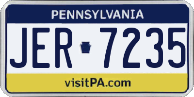 PA license plate JER7235