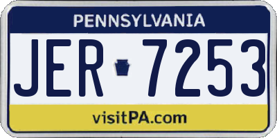 PA license plate JER7253