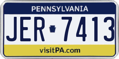 PA license plate JER7413