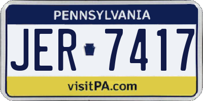 PA license plate JER7417