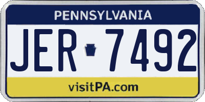 PA license plate JER7492