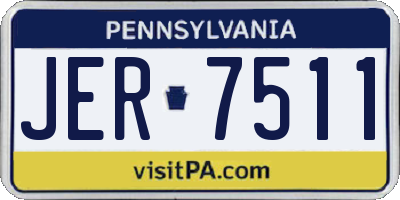 PA license plate JER7511