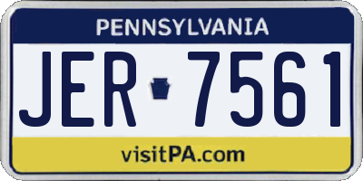 PA license plate JER7561