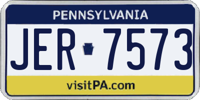 PA license plate JER7573