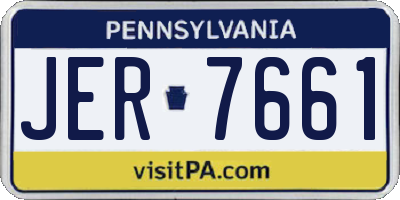 PA license plate JER7661