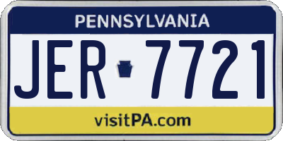 PA license plate JER7721