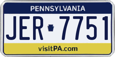 PA license plate JER7751