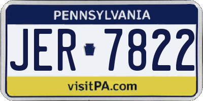 PA license plate JER7822