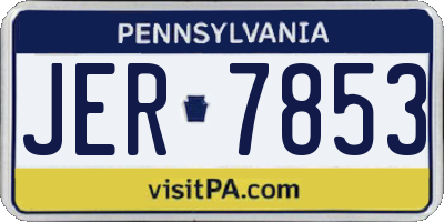 PA license plate JER7853