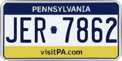 PA license plate JER7862