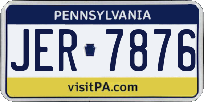 PA license plate JER7876