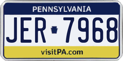 PA license plate JER7968