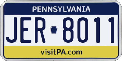 PA license plate JER8011
