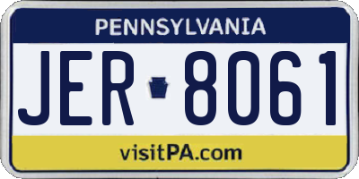 PA license plate JER8061