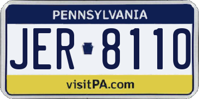 PA license plate JER8110