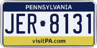 PA license plate JER8131