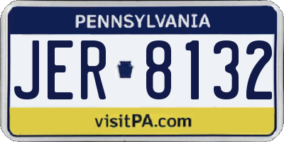 PA license plate JER8132