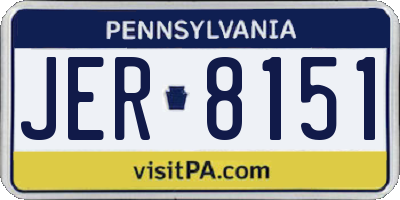 PA license plate JER8151