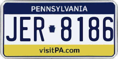 PA license plate JER8186