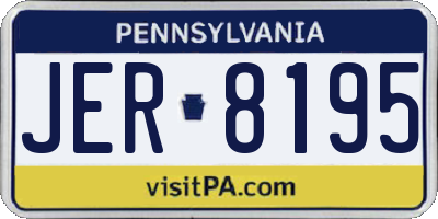 PA license plate JER8195