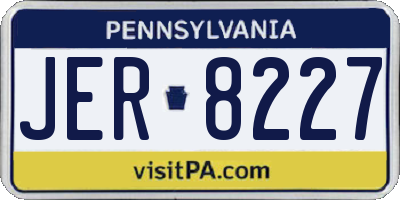 PA license plate JER8227