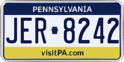 PA license plate JER8242