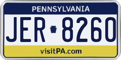PA license plate JER8260