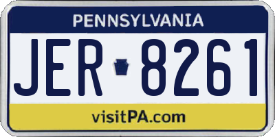 PA license plate JER8261