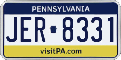PA license plate JER8331