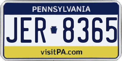 PA license plate JER8365