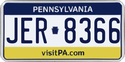 PA license plate JER8366