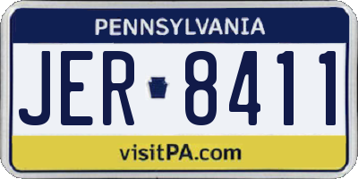 PA license plate JER8411