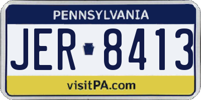 PA license plate JER8413
