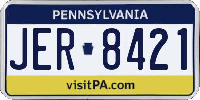 PA license plate JER8421