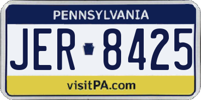 PA license plate JER8425
