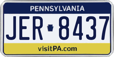 PA license plate JER8437