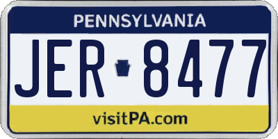 PA license plate JER8477