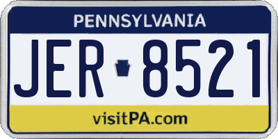 PA license plate JER8521