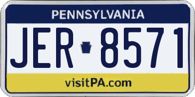 PA license plate JER8571