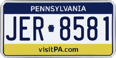 PA license plate JER8581