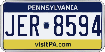 PA license plate JER8594
