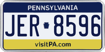 PA license plate JER8596