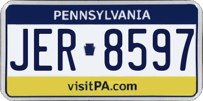 PA license plate JER8597