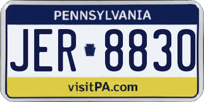 PA license plate JER8830