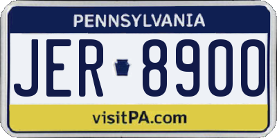 PA license plate JER8900